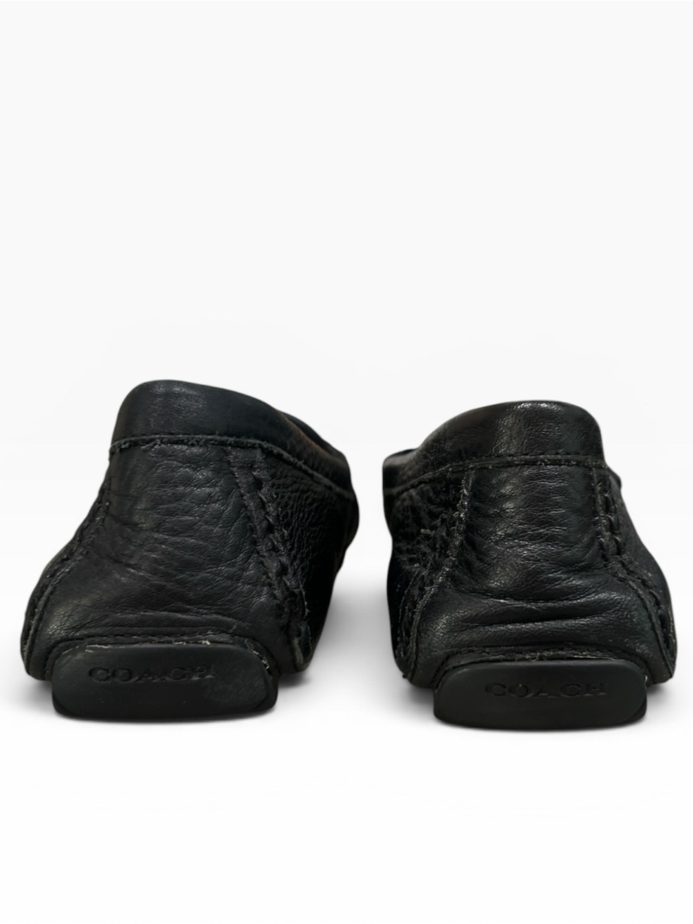 Coach Arlene Turnlock Driving Moccasins Loafers Black Pebble Leather Size 6 - Picture 6 of 10